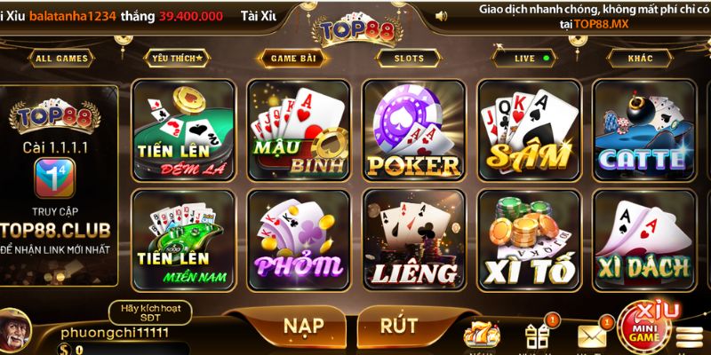 TOP88 ⭐️ Sân Chơi Đổi Thưởng Uy Tín | Kho Game 500+